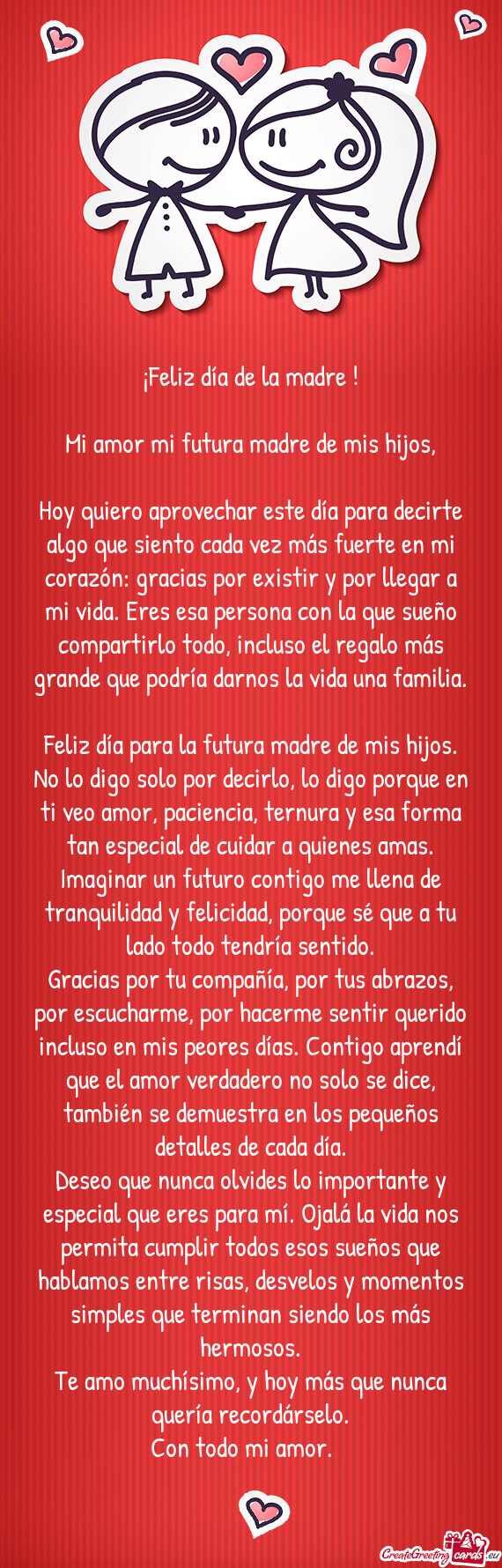 ¡Feliz día de la madre