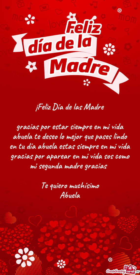 ¡Feliz Día de las Madre