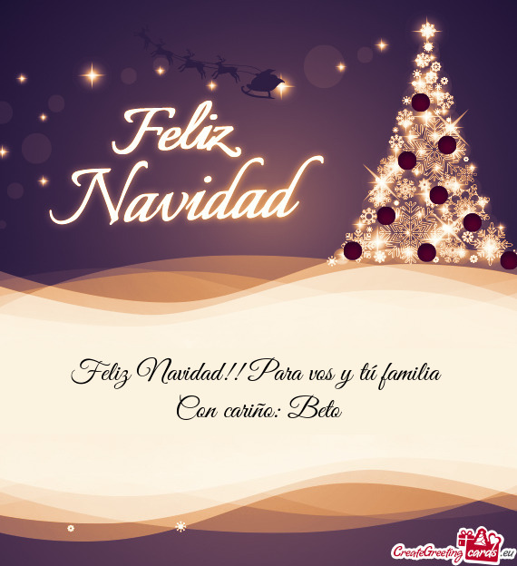 Feliz Navidad!! Para vos y tú familia