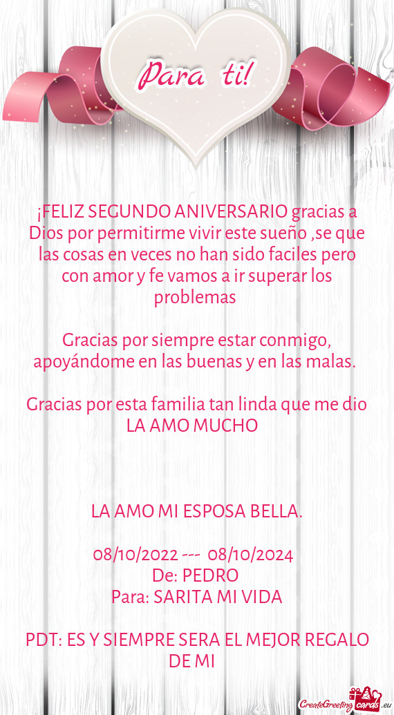 ¡FELIZ SEGUNDO ANIVERSARIO gracias a Dios por permitirme vivir este sueño ,se que las cosas en vec