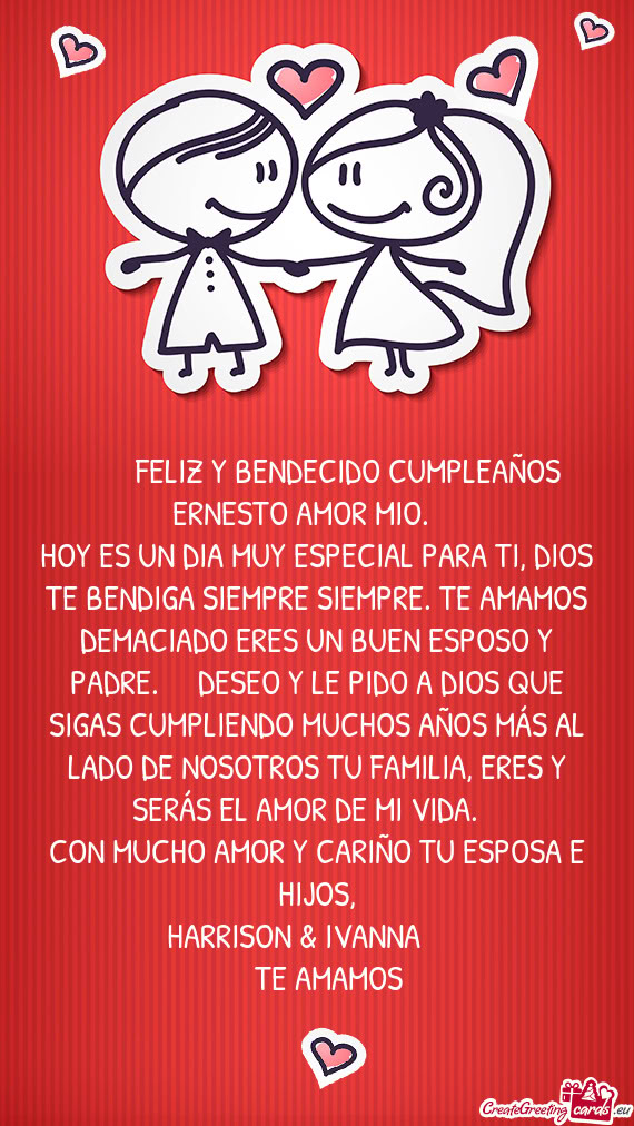💕🙏💕✨🥳🎂🎁 FELIZ Y BENDECIDO CUMPLEAÑOS ERNESTO AMOR MIO. 🥳🥰😘
