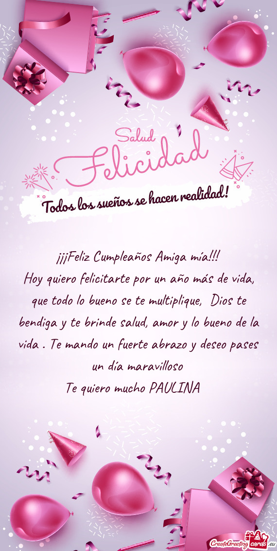 Ga y te brinde salud, amor y lo bueno de la vida . Te mando un fuerte abrazo y deseo pases un día m