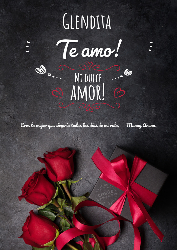 Glendita Eres la mujer que elegiría todos los días de mi vida, ❤️♾️ Manny Arana