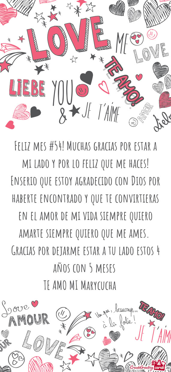 Gracias por dejarme estar a tu lado estos 4 años con 5 meses