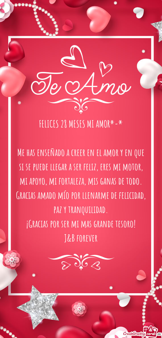 ¡Gracias por ser mi mas grande tesoro