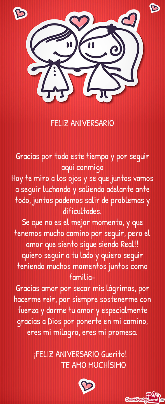 Gracias por todo este tiempo y por seguir aqui conmigo