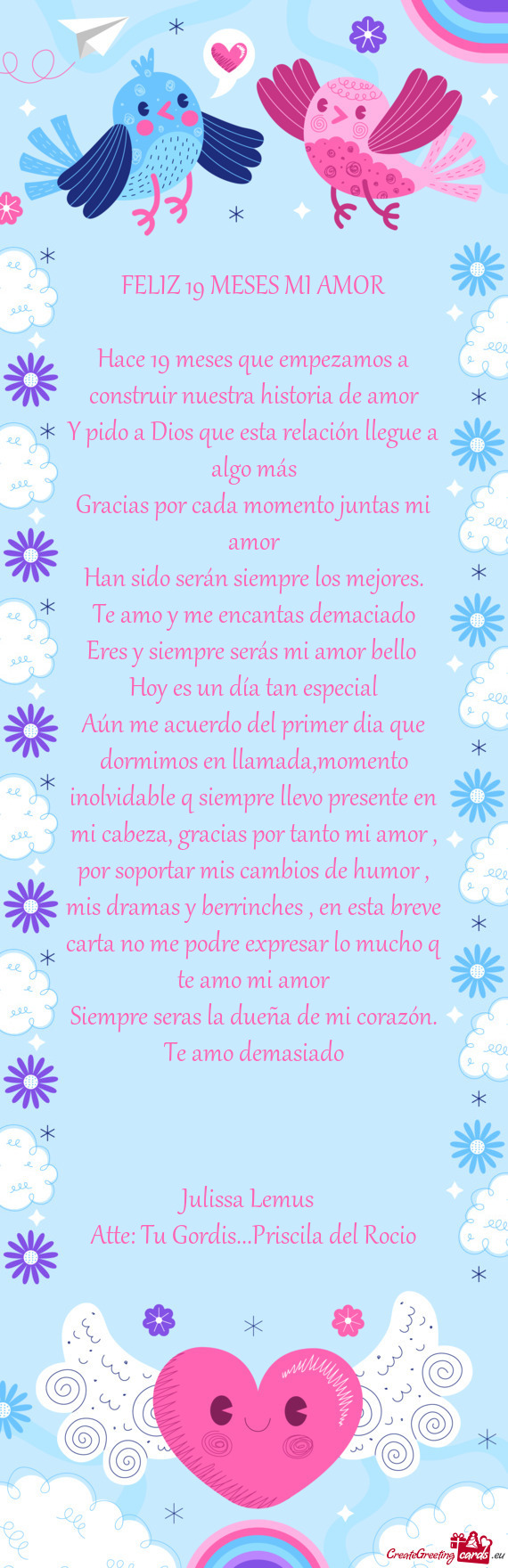 Hace 19 meses que empezamos a construir nuestra historia de amor