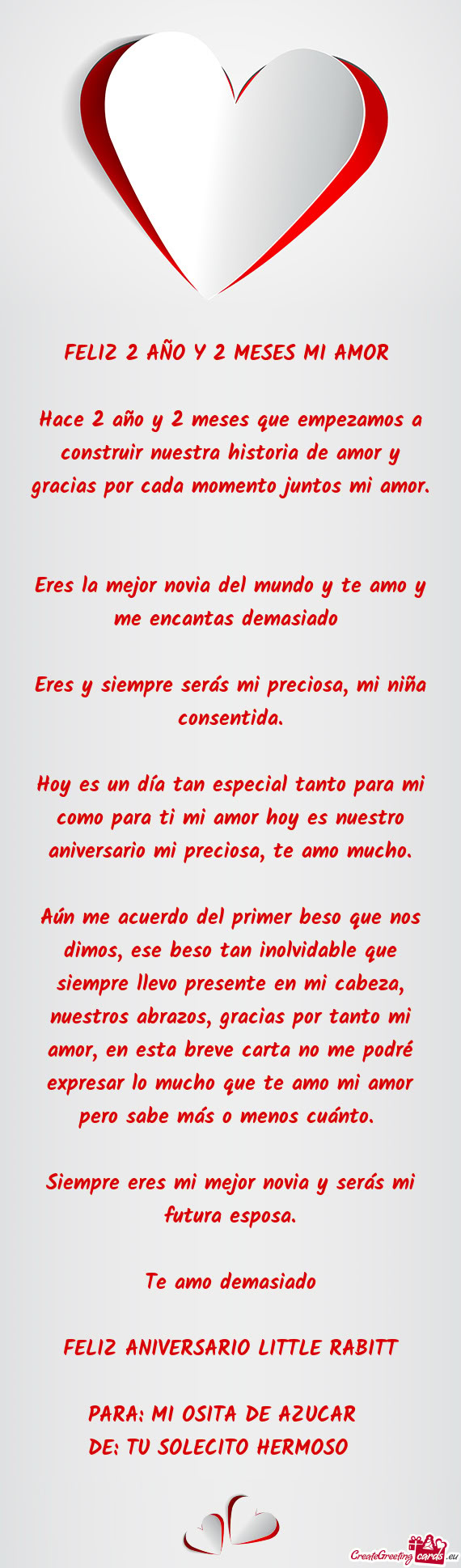 Hace 2 año y 2 meses que empezamos a construir nuestra historia de amor y gracias por cada momento