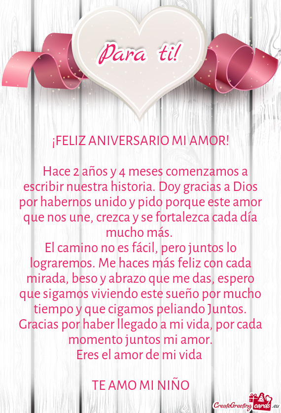 ❤️‍🩹Hace 2 años y 4 meses comenzamos a escribir nuestra historia. Doy gracias a Dios por h