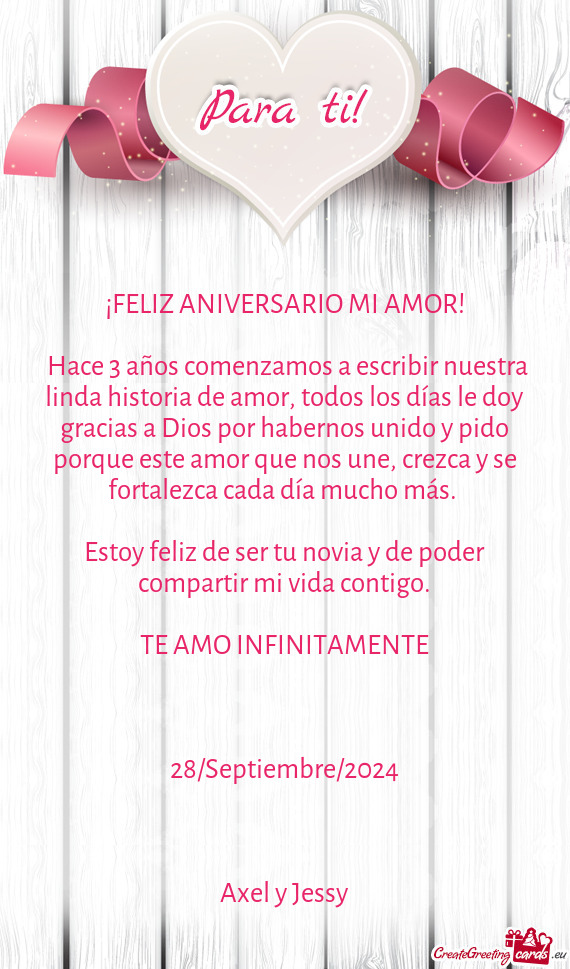 🌸Hace 3 años comenzamos a escribir nuestra linda historia de amor, todos los días le doy gracia