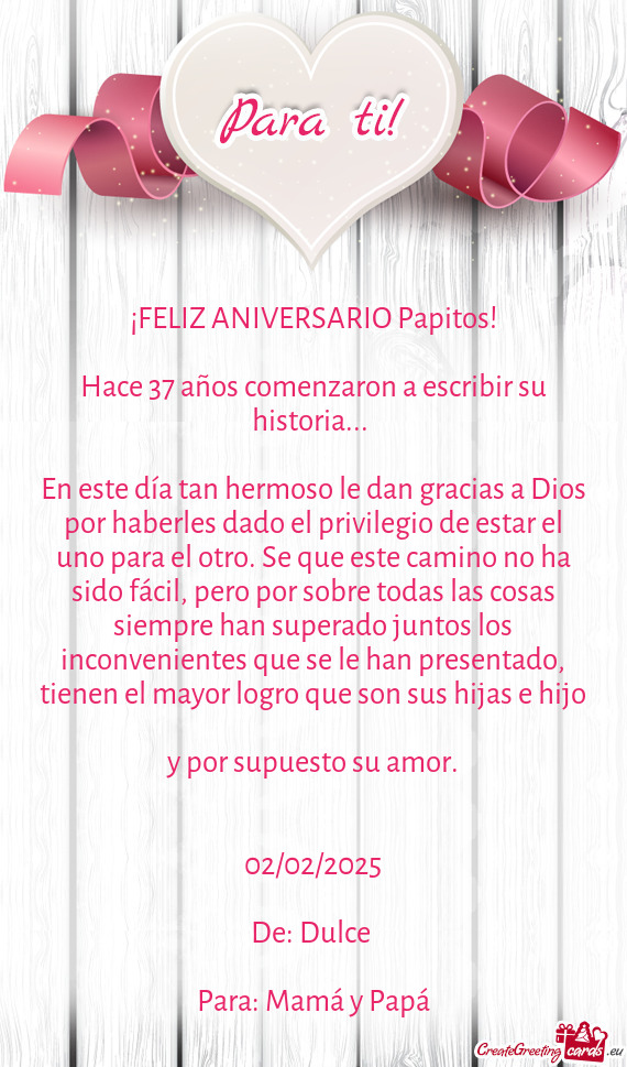 Hace 37 años comenzaron a escribir su historia