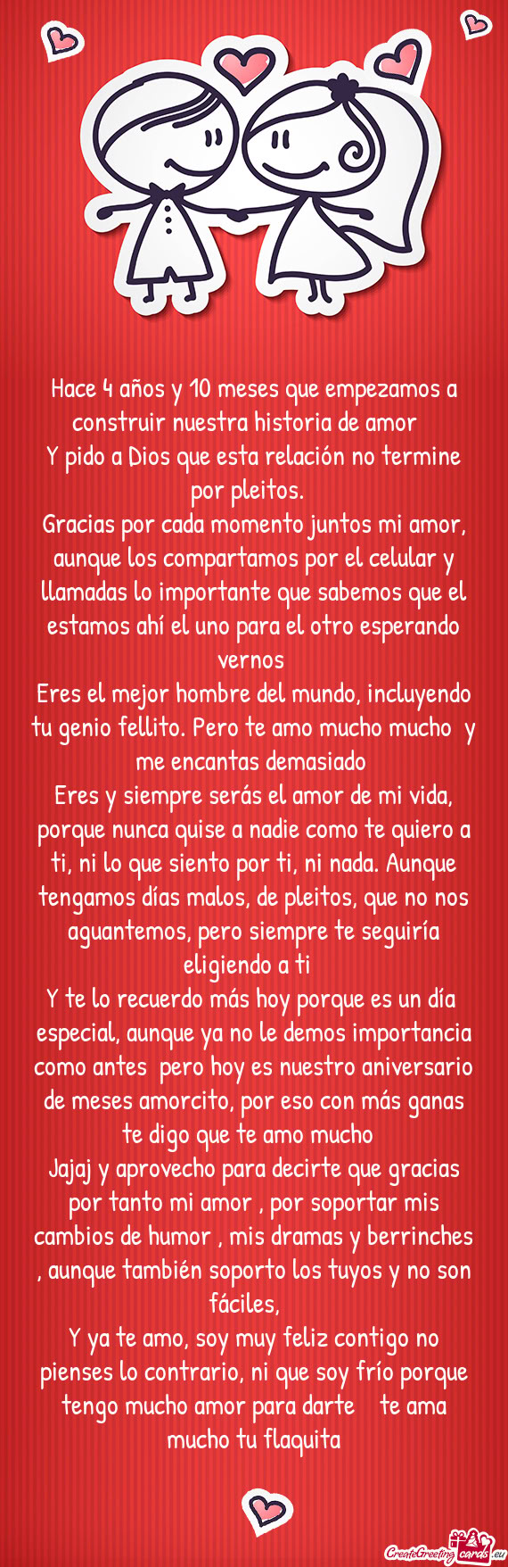 Hace 4 años y 10 meses que empezamos a construir nuestra historia de amor🥰🫶🏻