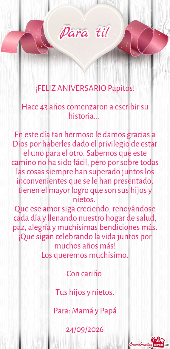 Hace 43 años comenzaron a escribir su historia