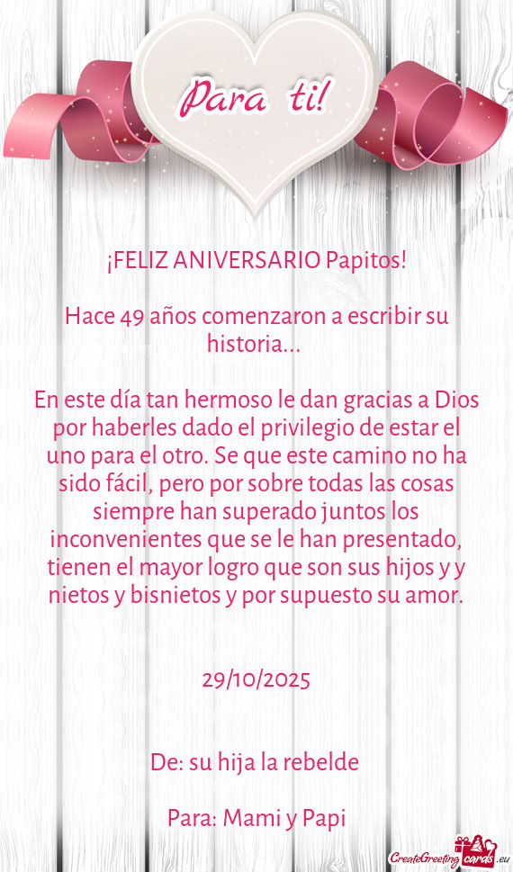 Hace 49 años comenzaron a escribir su historia