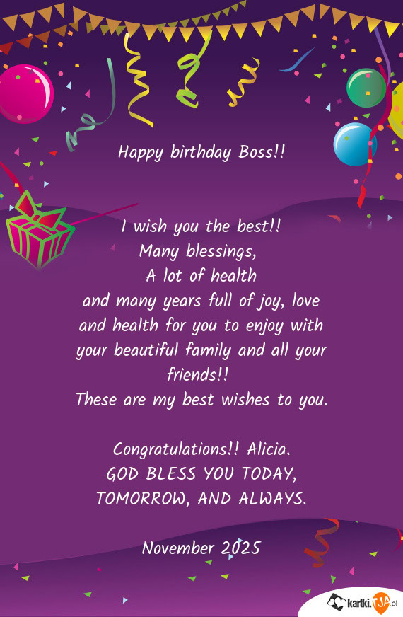 Happy birthday Boss