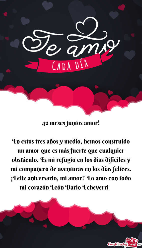 Hemos construido un amor que es más fuerte que cualquier obstáculo
