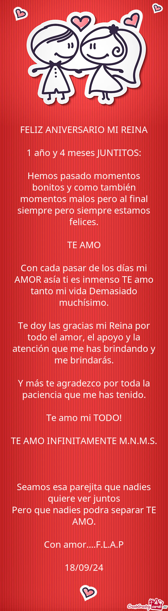 Hemos pasado momentos bonitos y como también momentos malos pero al final siempre pero siempre esta