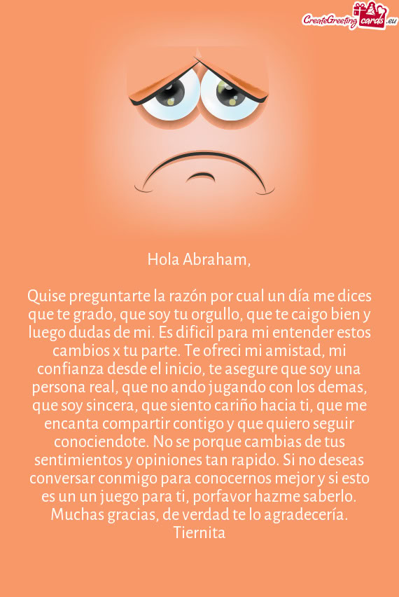 Hola Abraham