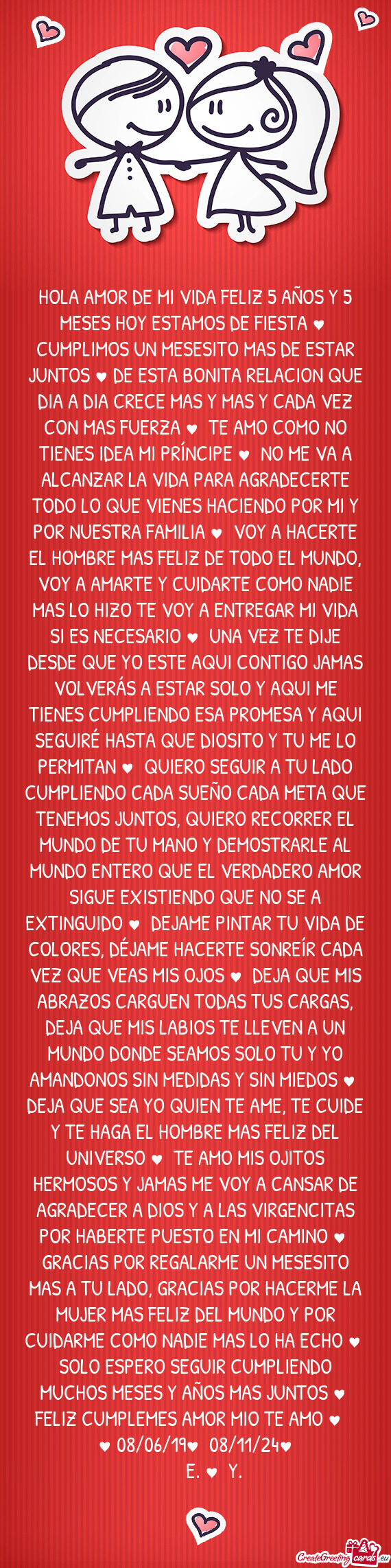 HOLA AMOR DE MI VIDA FELIZ 5 AÑOS Y 5 MESES HOY ESTAMOS DE FIESTA ♥️ CUMPLIMOS UN MESESITO MAS