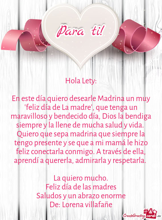 Hola Lety
