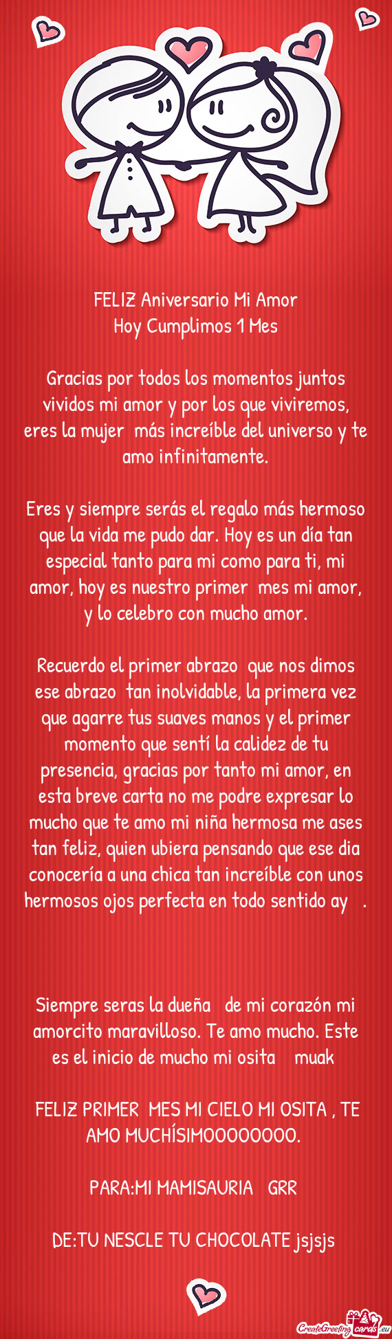 Hoy Cumplimos 1 Mes 💗🐻