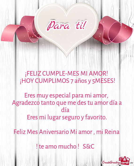 ❤️¡HOY CUMPLIMOS 7 años y 5MESES!❤️