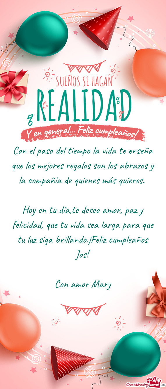 Hoy en tu día,te deseo amor, paz y felicidad, que tu vida sea larga para que tu luz siga brillando