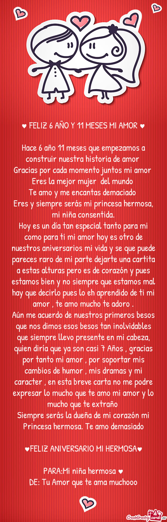 Hoy es un día tan especial tanto para mi como para ti mi amor hoy es otro de nuestros aniversarios