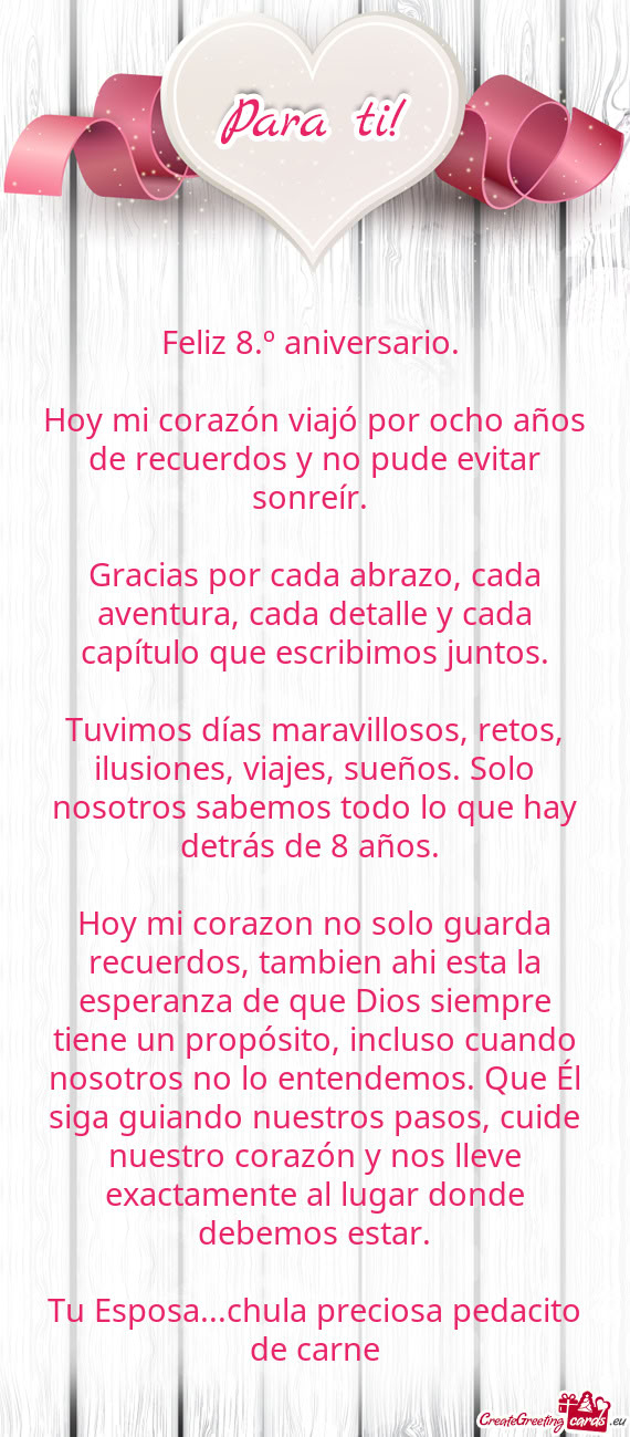 Hoy mi corazón viajó por ocho años de recuerdos y no pude evitar sonreír