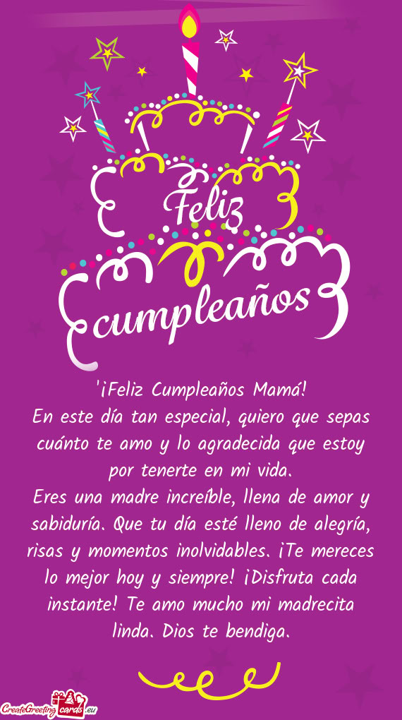 I madrecita linda. Dios te bendiga