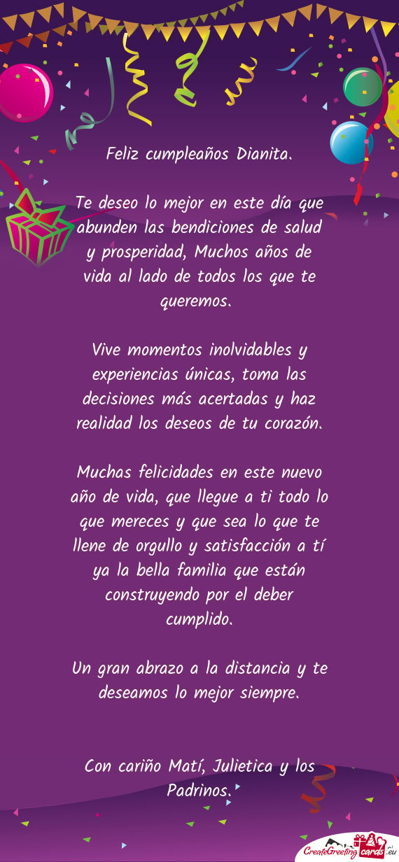 Ida al lado de todos los que te queremos