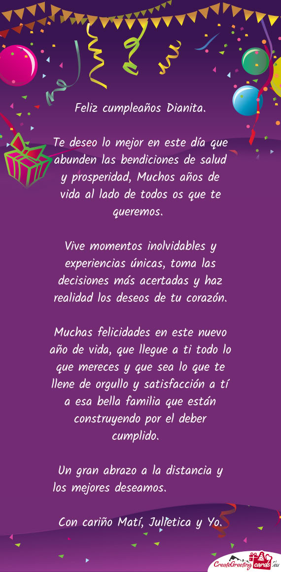 Ida al lado de todos os que te queremos
