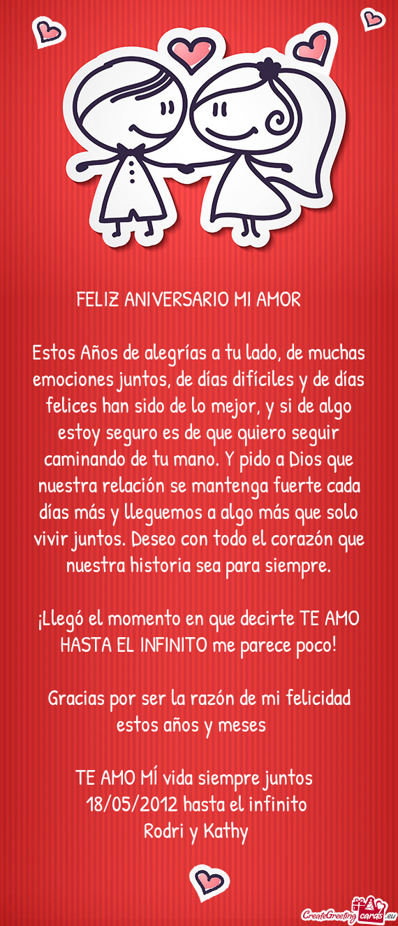 Ido a Dios que nuestra relación se mantenga fuerte cada días más y lleguemos a algo más que solo