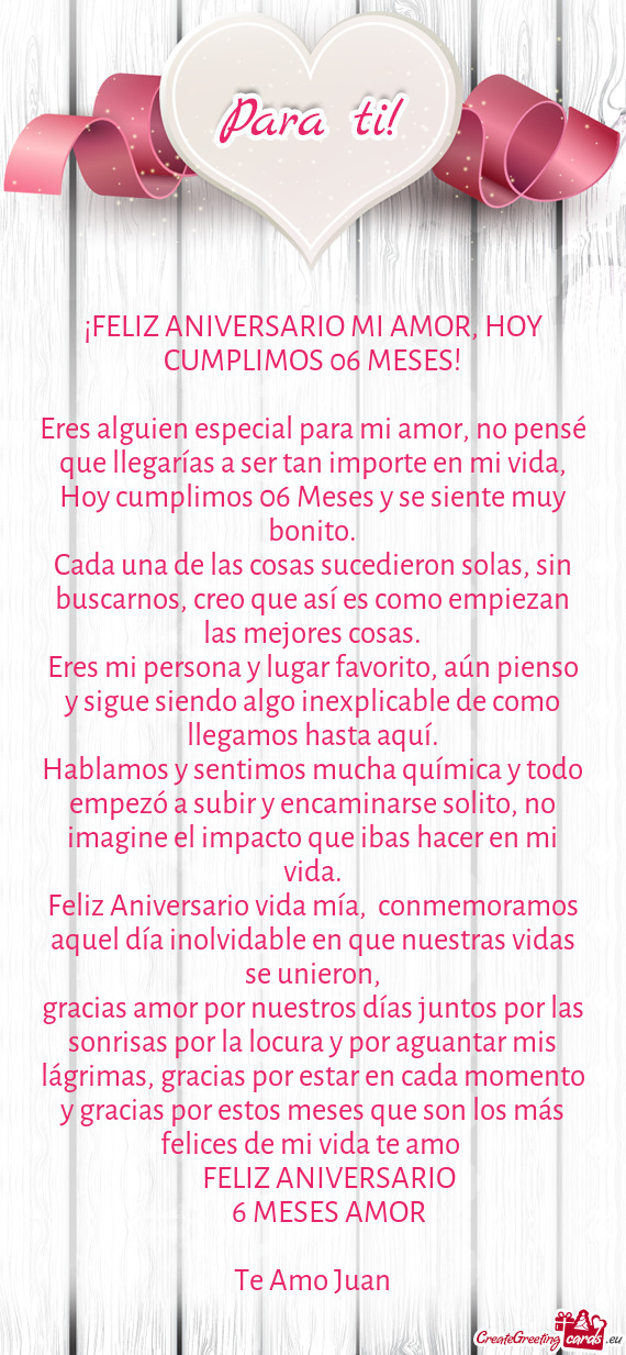 Imos 06 Meses y se siente muy bonito