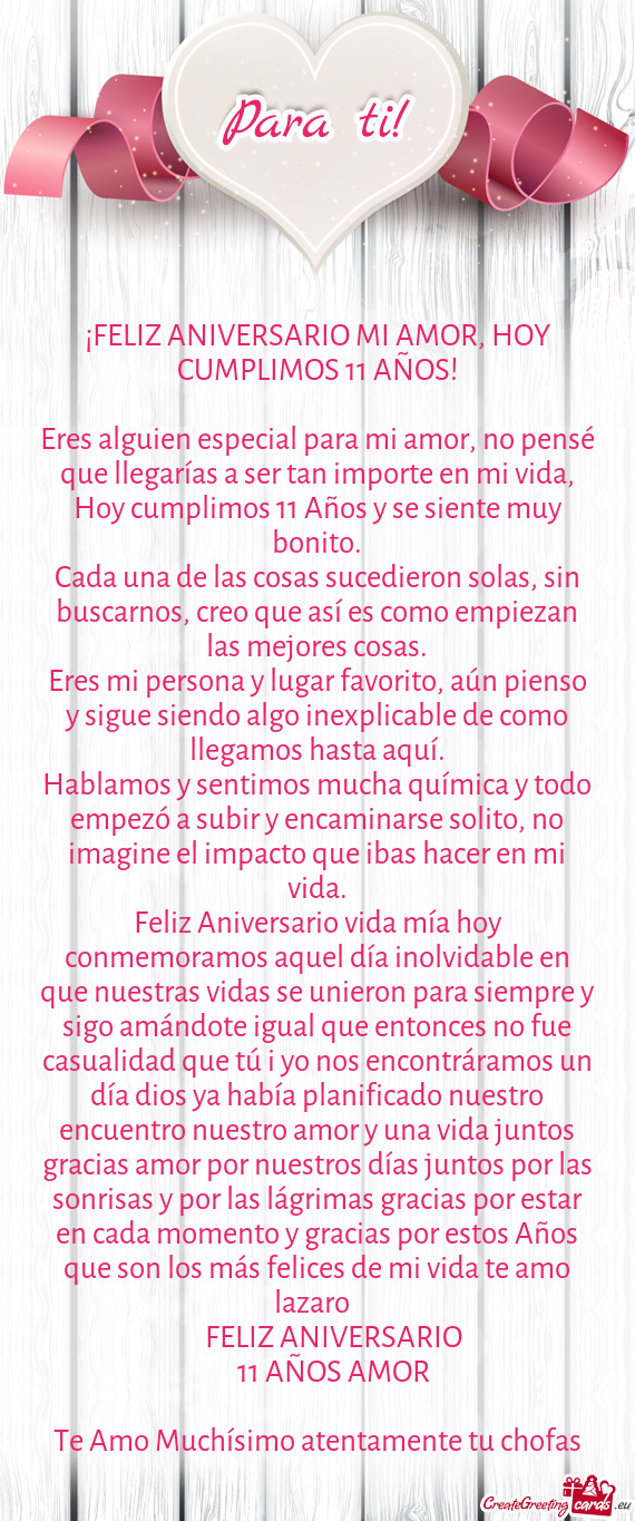 Imos 11 Años y se siente muy bonito