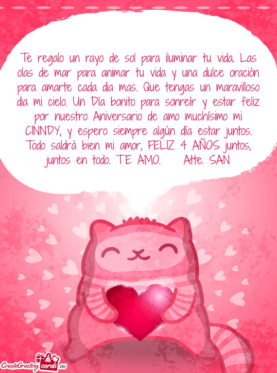 Ión para amarte cada dia mas. Que tengas un maravilloso dia mi cielo. Un Día bonito para sonreír