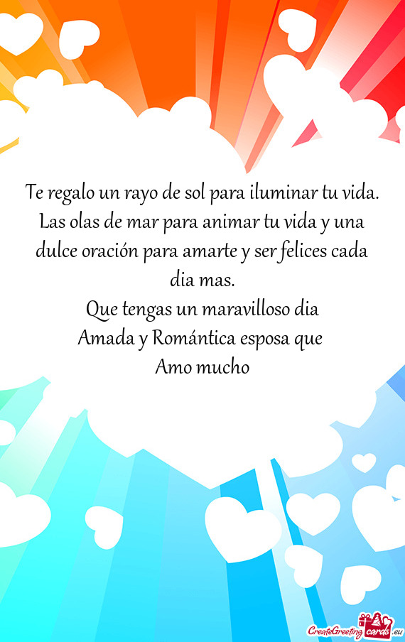 Ión para amarte y ser felices cada dia mas