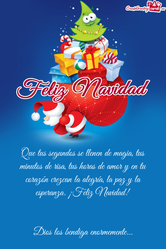 La alegría, la paz y la esperanza. ¡Feliz Navidad