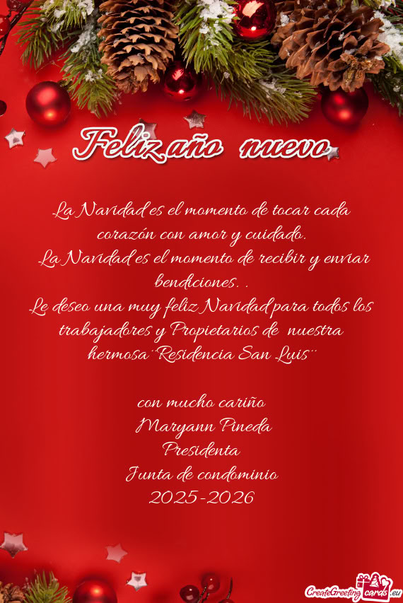 La Navidad es el momento de recibir y enviar bendiciones