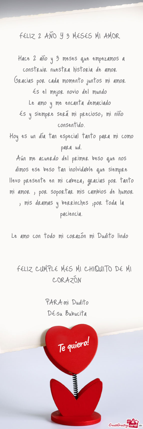 Le amo y me encanta demaciado