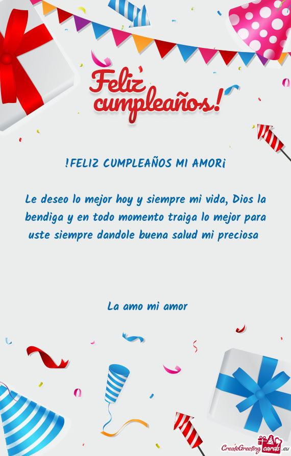 Le deseo lo mejor hoy y siempre mi vida, Dios la bendiga y en todo momento traiga lo mejor para uste