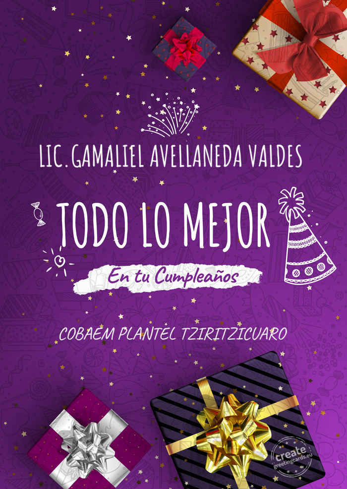 LIC.GAMALIEL AVELLANEDA VALDES COBAEM PLANTEL TZIRITZICUARO