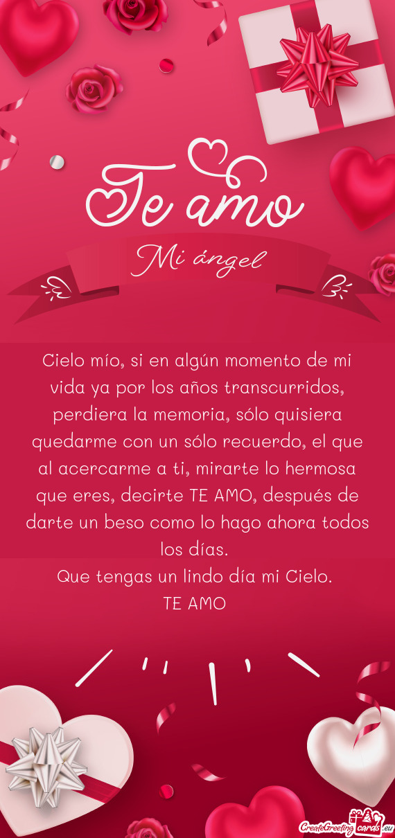 Lo quisiera quedarme con un sólo recuerdo, el que al acercarme a ti, mirarte lo hermosa que eres, d