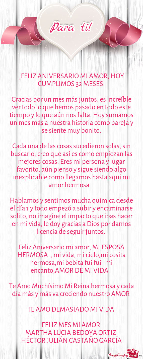 Magine el impacto que ibas hacer en mi vida, le doy gracias a Dios por darnos licencia de seguir jun