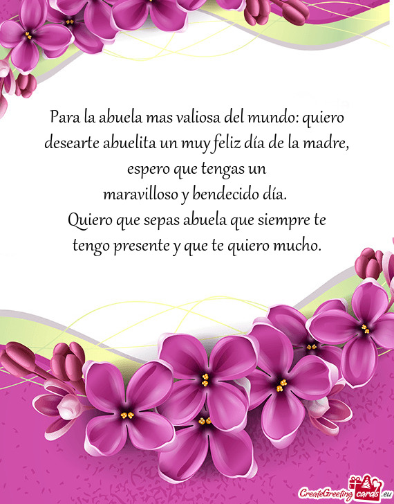 Maravilloso y bendecido día