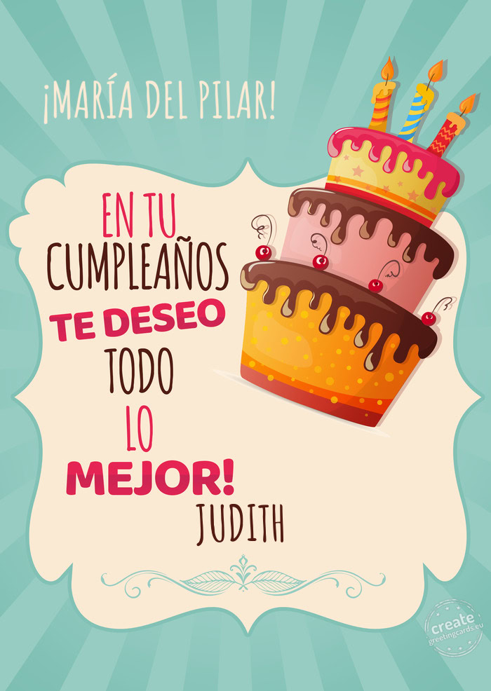 ¡MARÍA DEL PILAR! JUDITH