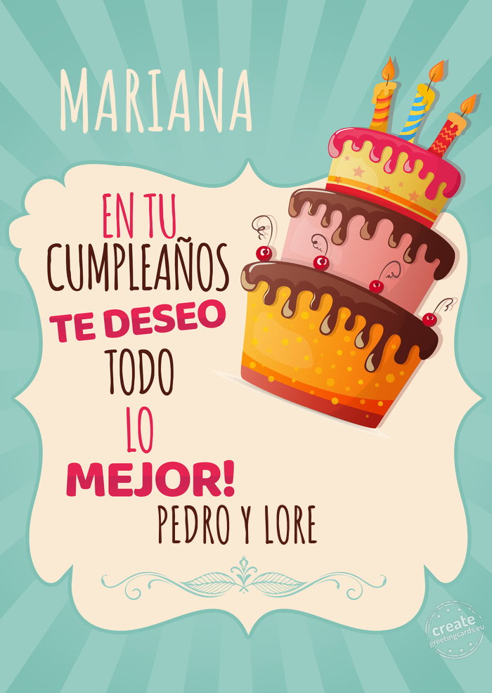 MARIANA PEDRO Y LORE