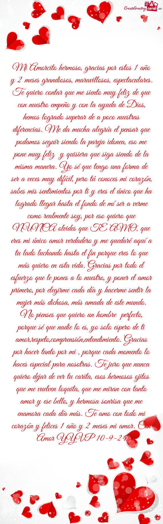 Mi Amorcito hermoso, gracias por estos 1 año y 2 meses grandiosos, maravillosos, espectaculares. Te