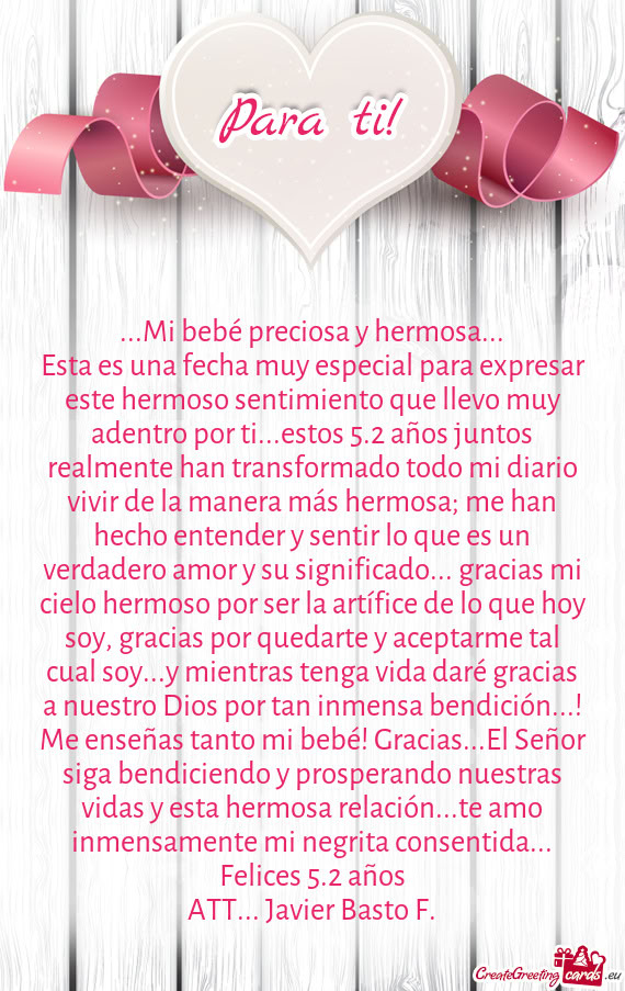 Mi bebé preciosa y hermosa