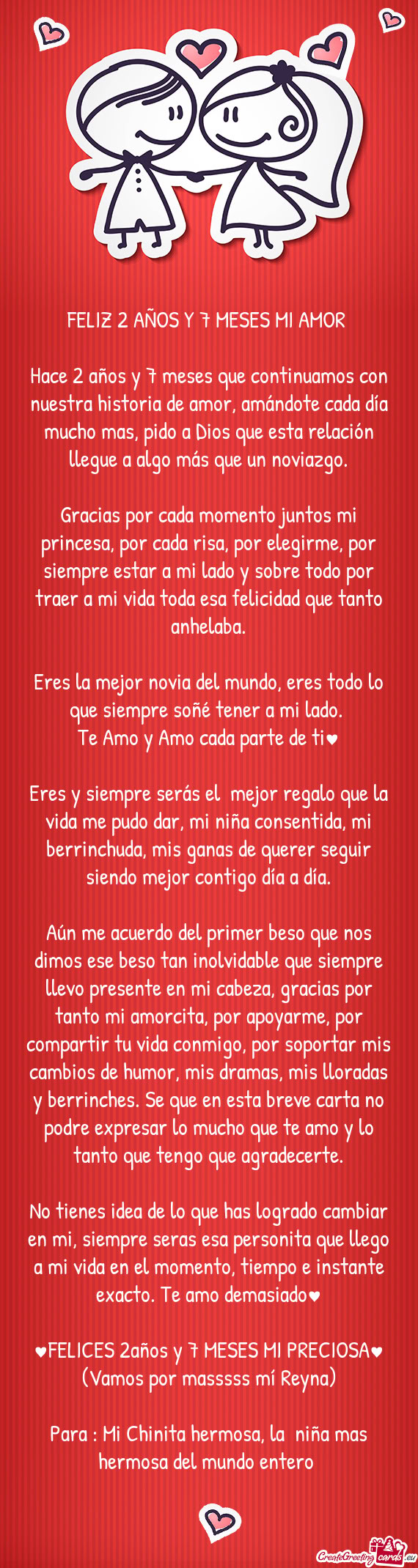 Mi cabeza, gracias por tanto mi amorcita, por apoyarme, por compartir tu vida conmigo, por soportar